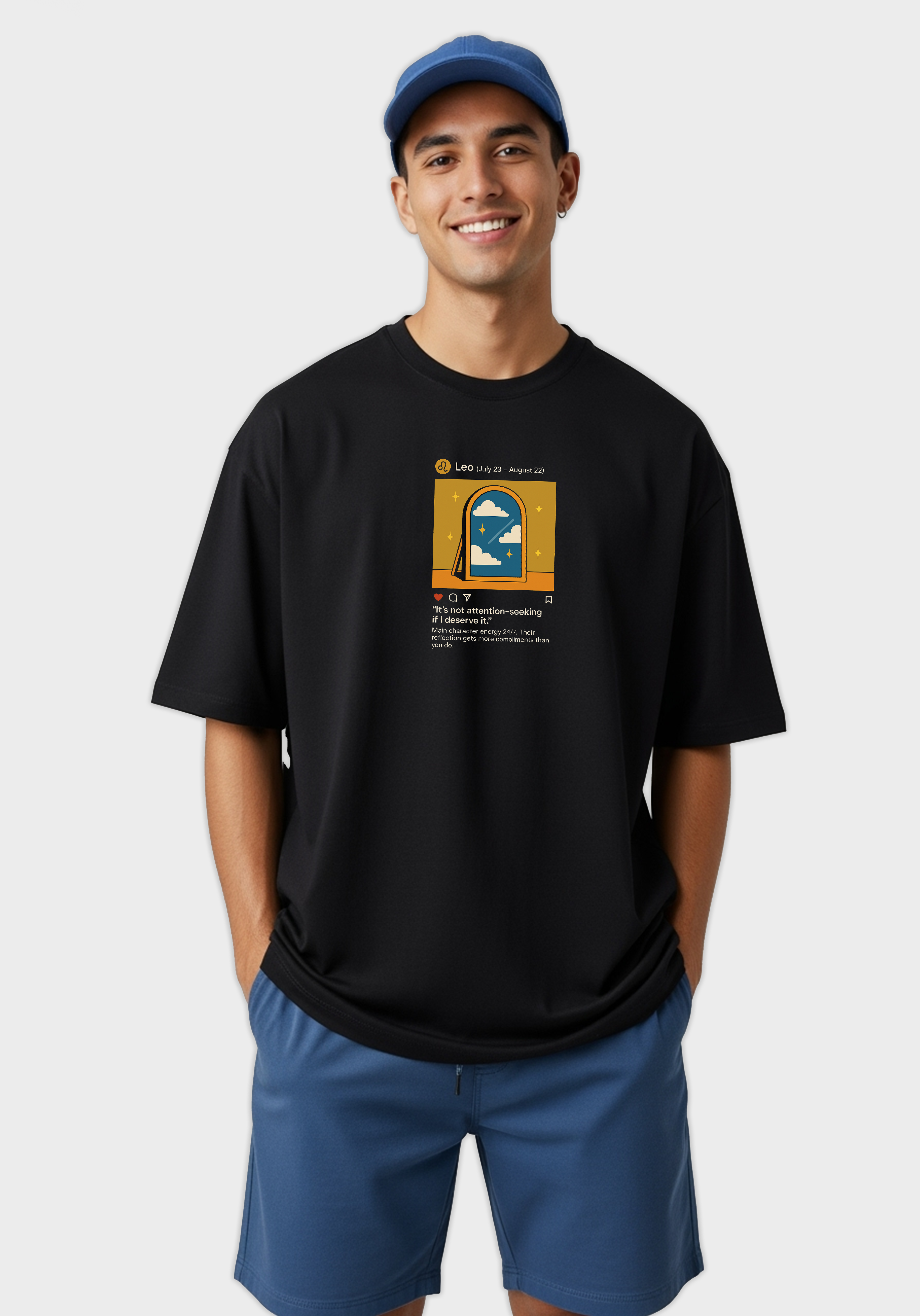 Leo Meme Unisex Oversized T-Shirt