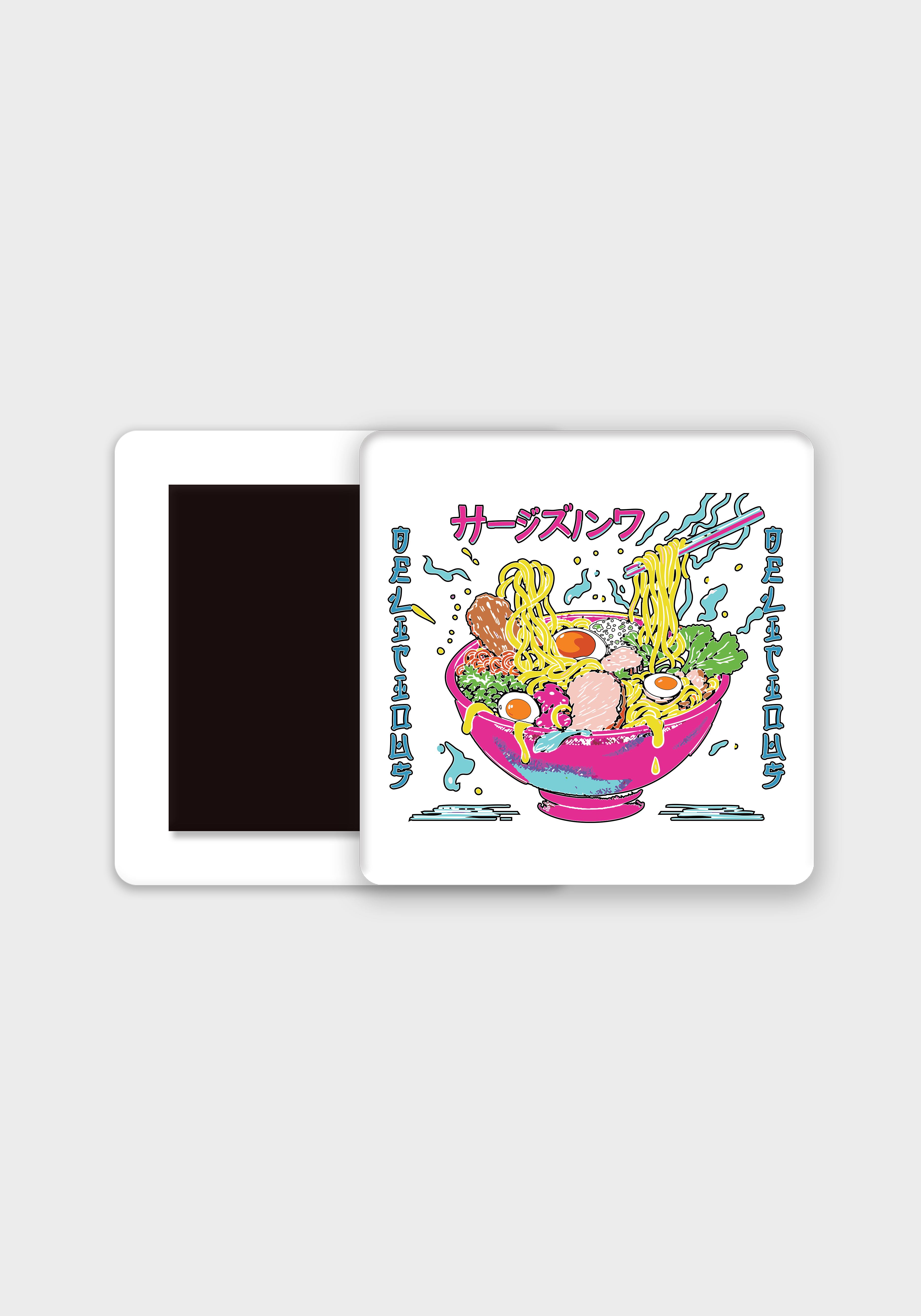 Japanese Ramen Bowl Fridge Magnet – Colorful Food Art Kitchen Decor
