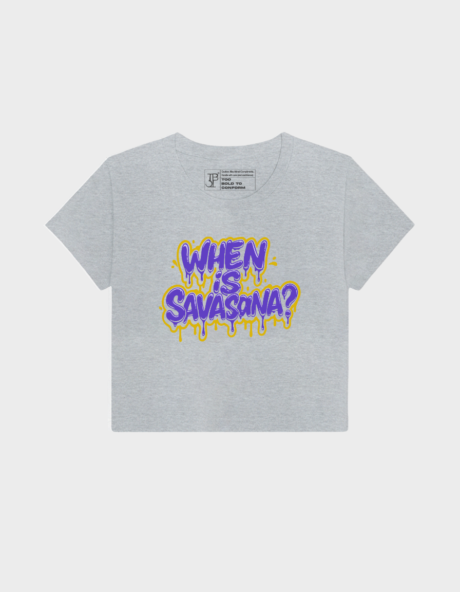 Savasana Graphic Crop Top