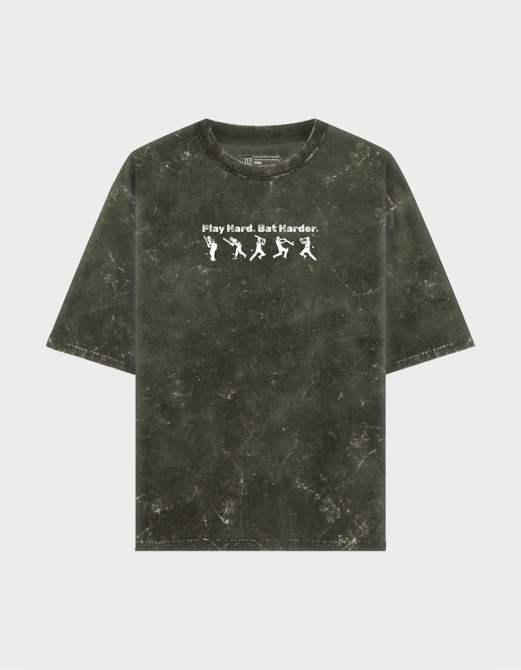 Play Hard Bat Harder-Unisex Acid Washed Tee