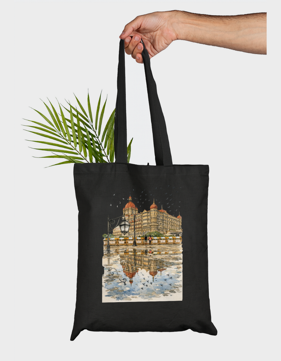 Architectural Illustration Zipper Tote Bag