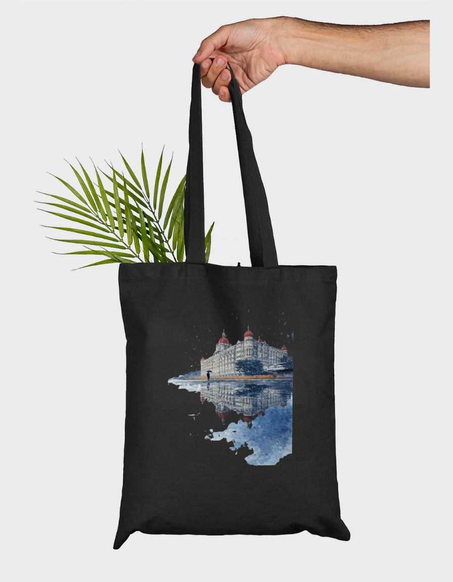Taj Palace Hotel Mumbai Illustration Tote Bag