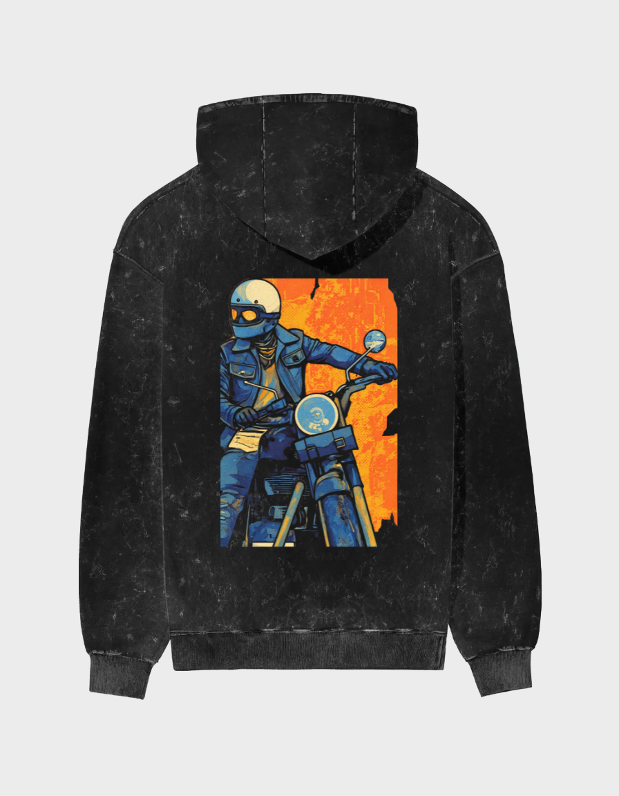 Kickstart Unisex Acid Washed Hoodie