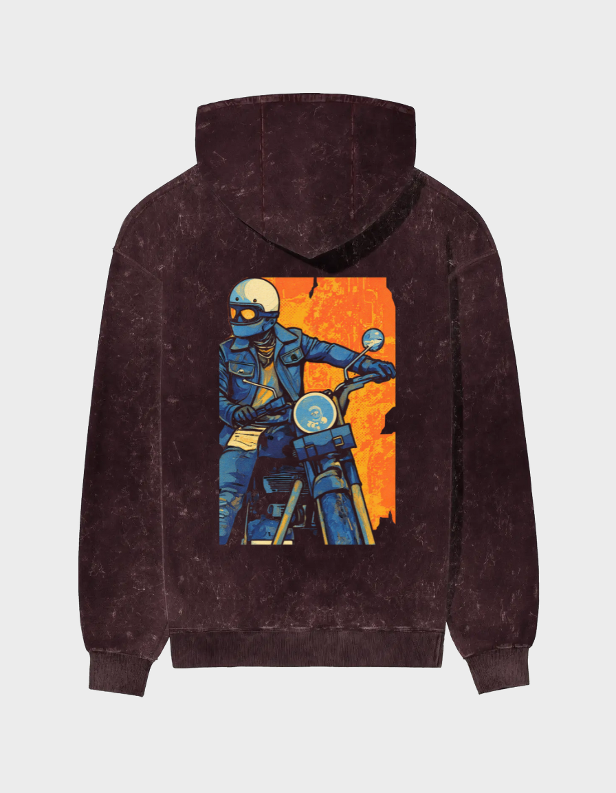 Kickstart Unisex Acid Washed Hoodie