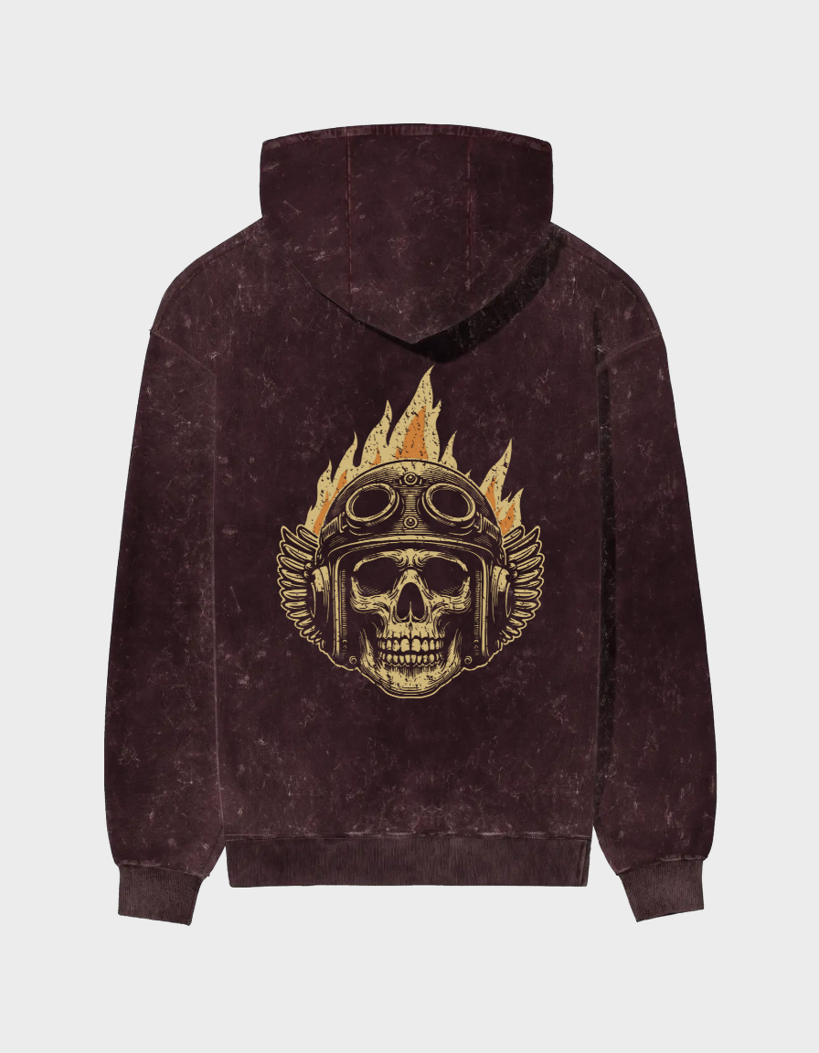 Blaze Rider Unisex Acid Washed Hoodie