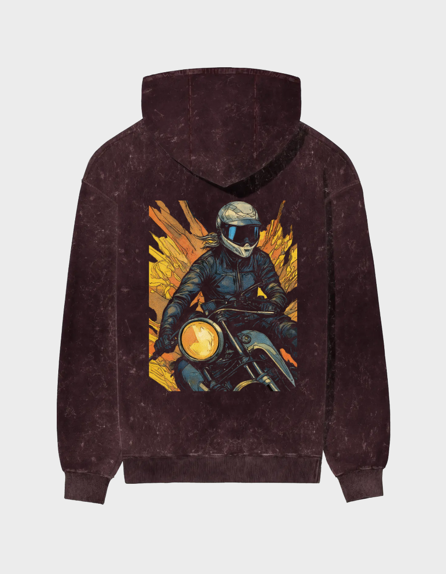 Roost Women Acid Washed Hoodie