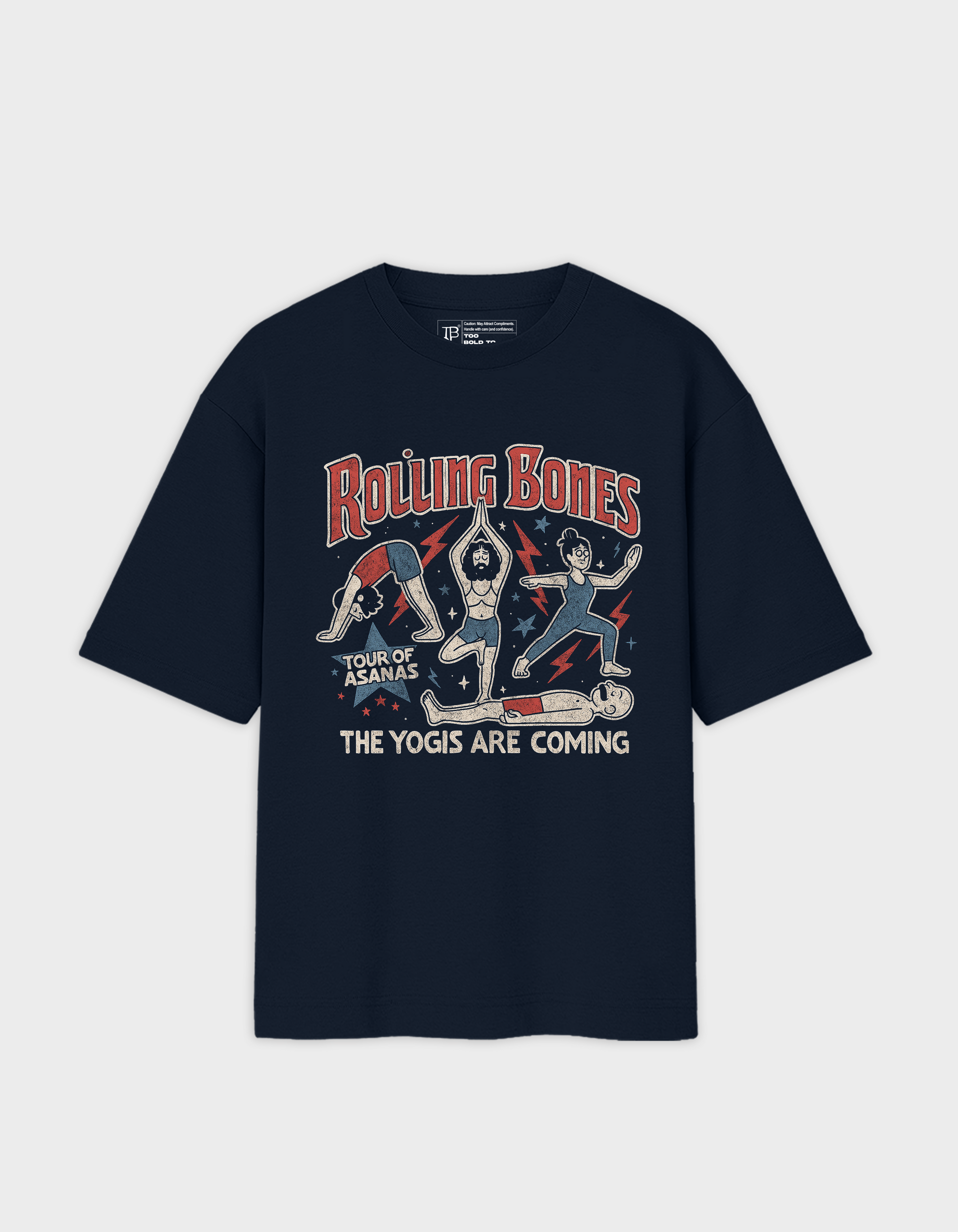 Rolling Bones Unisex Oversized  Cotton Graphic Tshirt