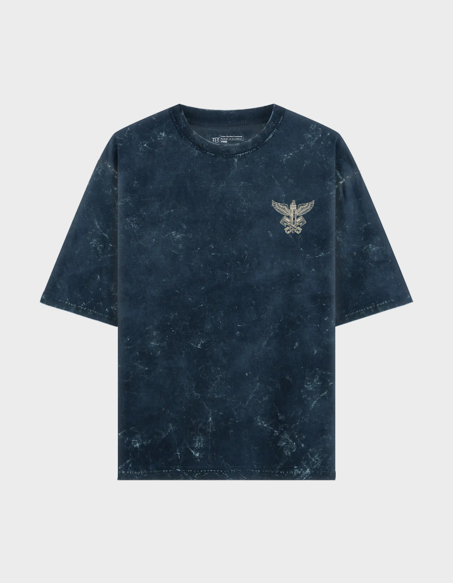 Kickstart Unisex Acid Washed Oversized Tee