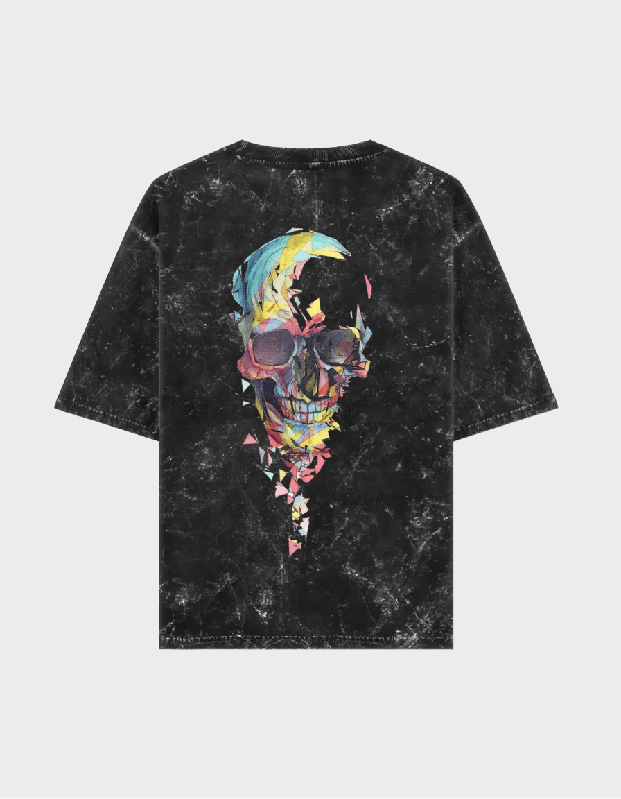 Colour Crumble Unisex Acid Washed Oversized Tee
