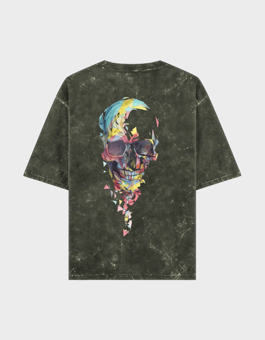 Colour Crumble Unisex Acid Washed Oversized Tee