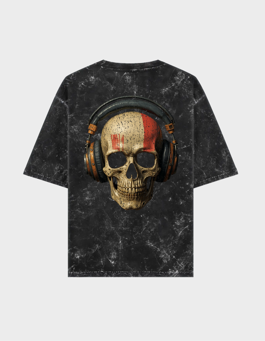 Beat Unisex Acid Washed Oversized Tee
