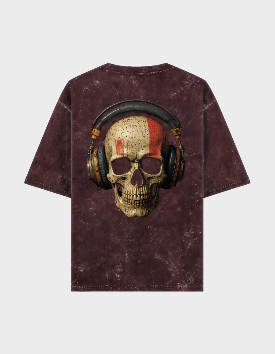 Beat Unisex Acid Washed Oversized Tee