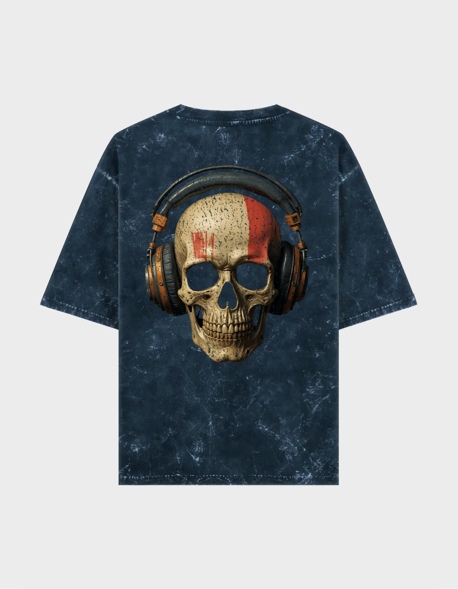 Beat Unisex Acid Washed Oversized Tee