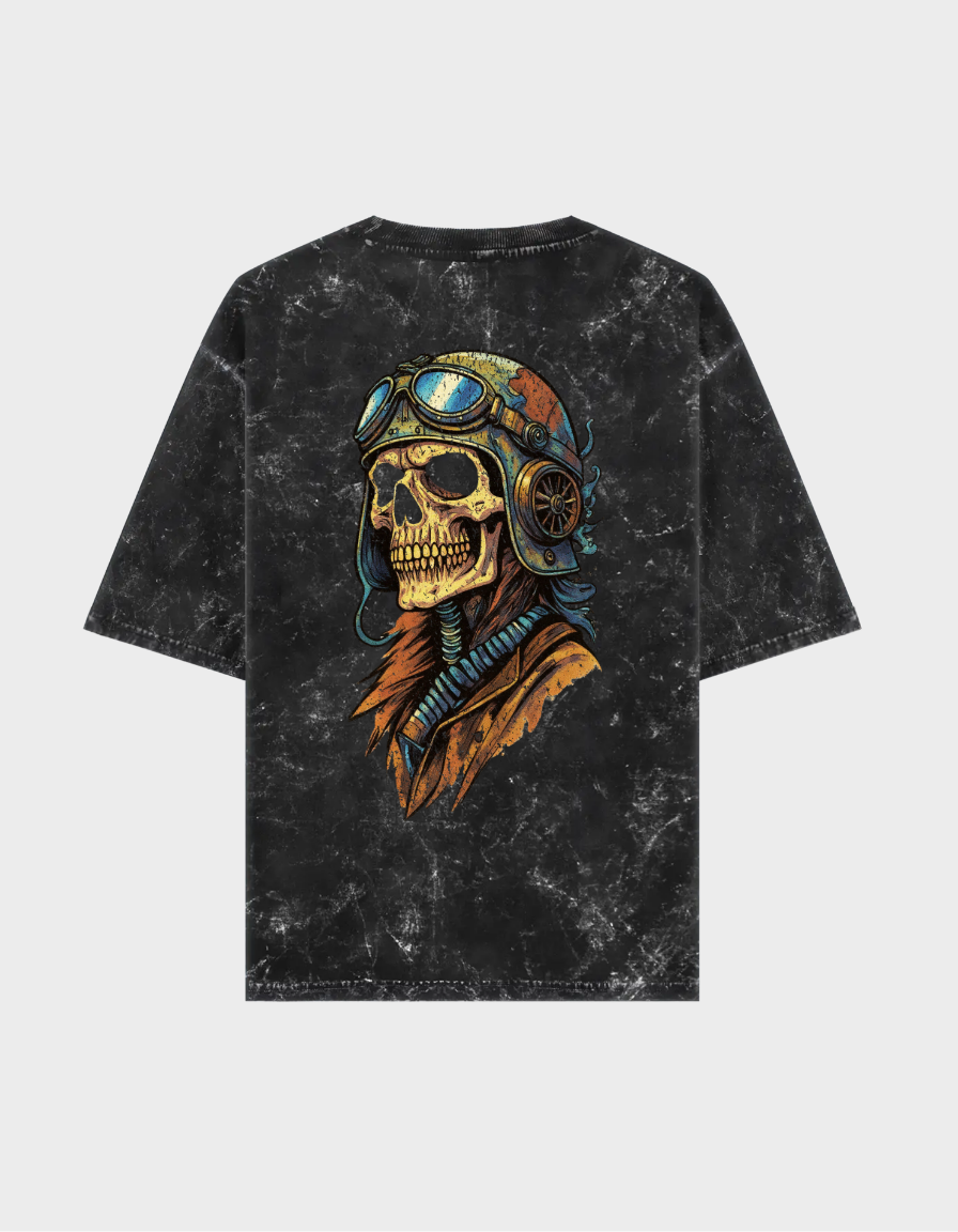 Rider Unisex Acid Washed Oversized Tee