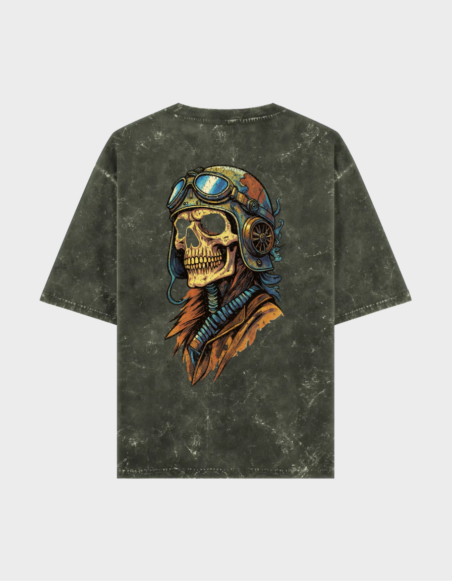 Rider Unisex Acid Washed Oversized Tee