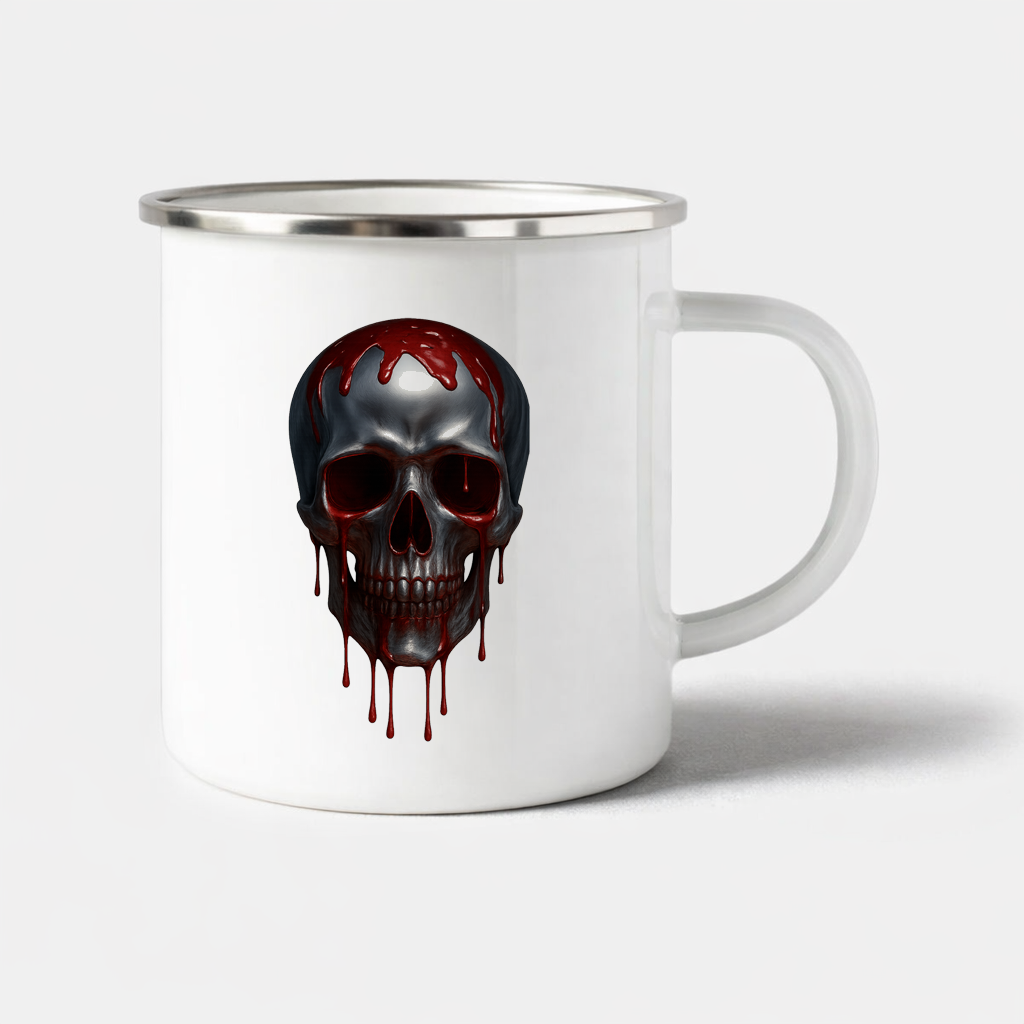 Venom White Enamel Mugs