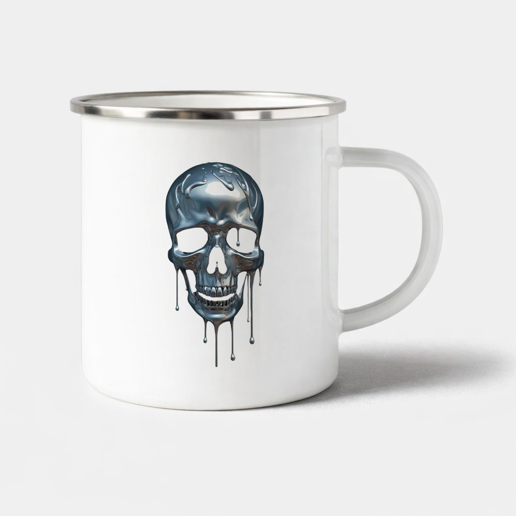 Melt White Enamel Mugs