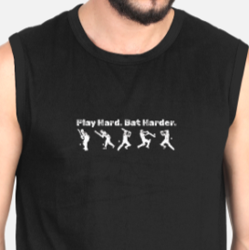 Play Hard Bat Harder-Men's Sleeveless T-Shirt