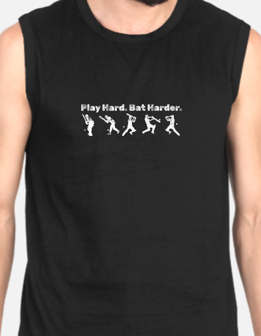 Play Hard Bat Harder-Men's Sleeveless T-Shirt