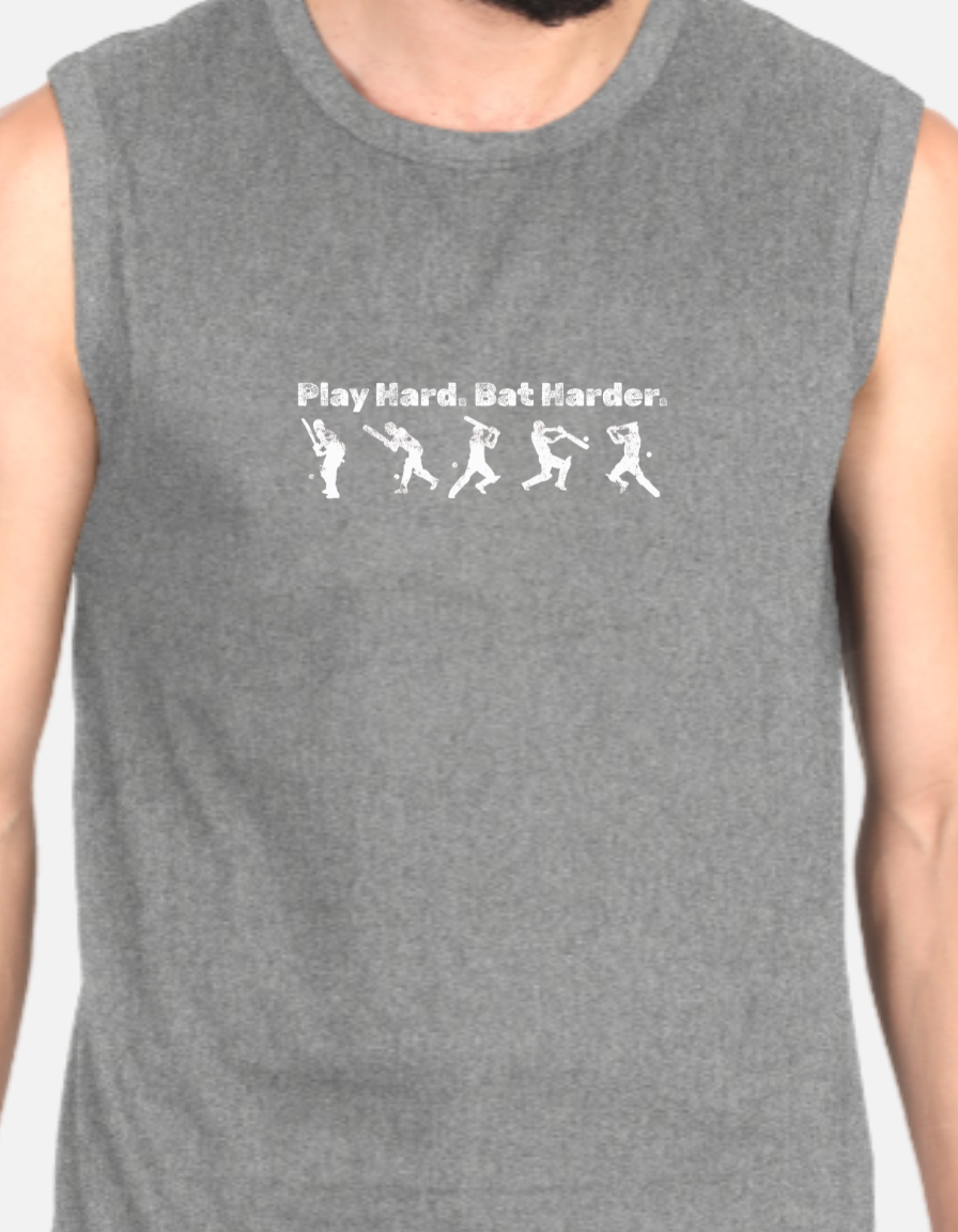 Play Hard Bat Harder-Men's Sleeveless T-Shirt