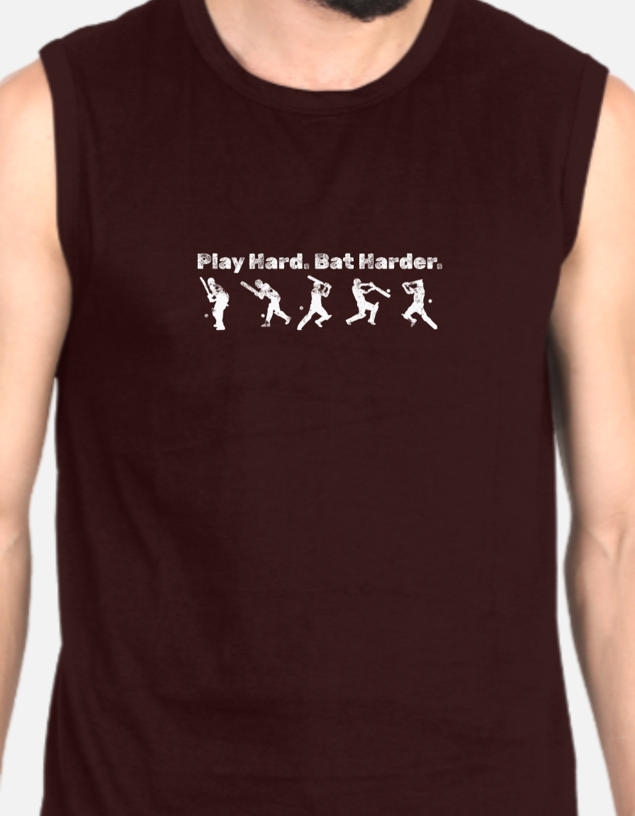 Play Hard Bat Harder-Men's Sleeveless T-Shirt
