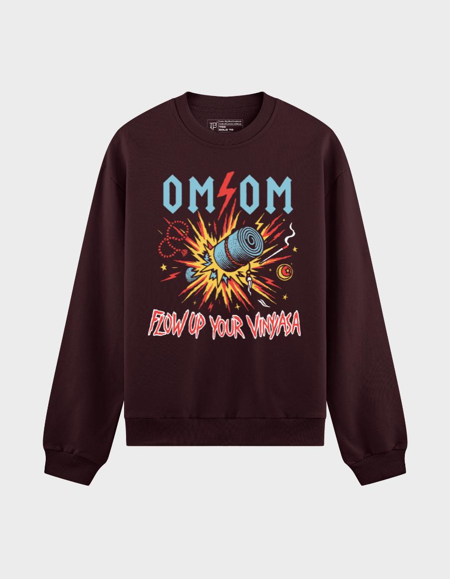 Om Vinyasa Unisex BrushedFleece Graphic Sweatshirt