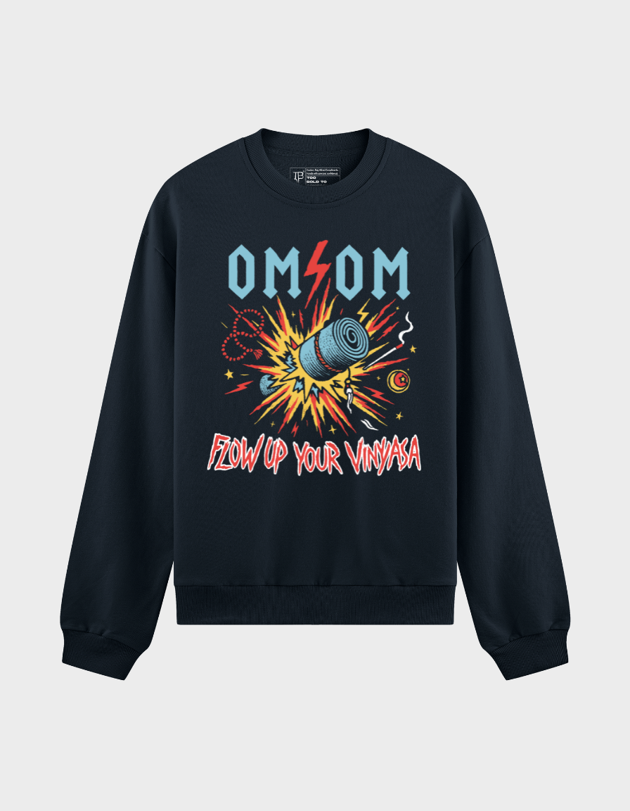 Om Vinyasa Unisex BrushedFleece Graphic Sweatshirt