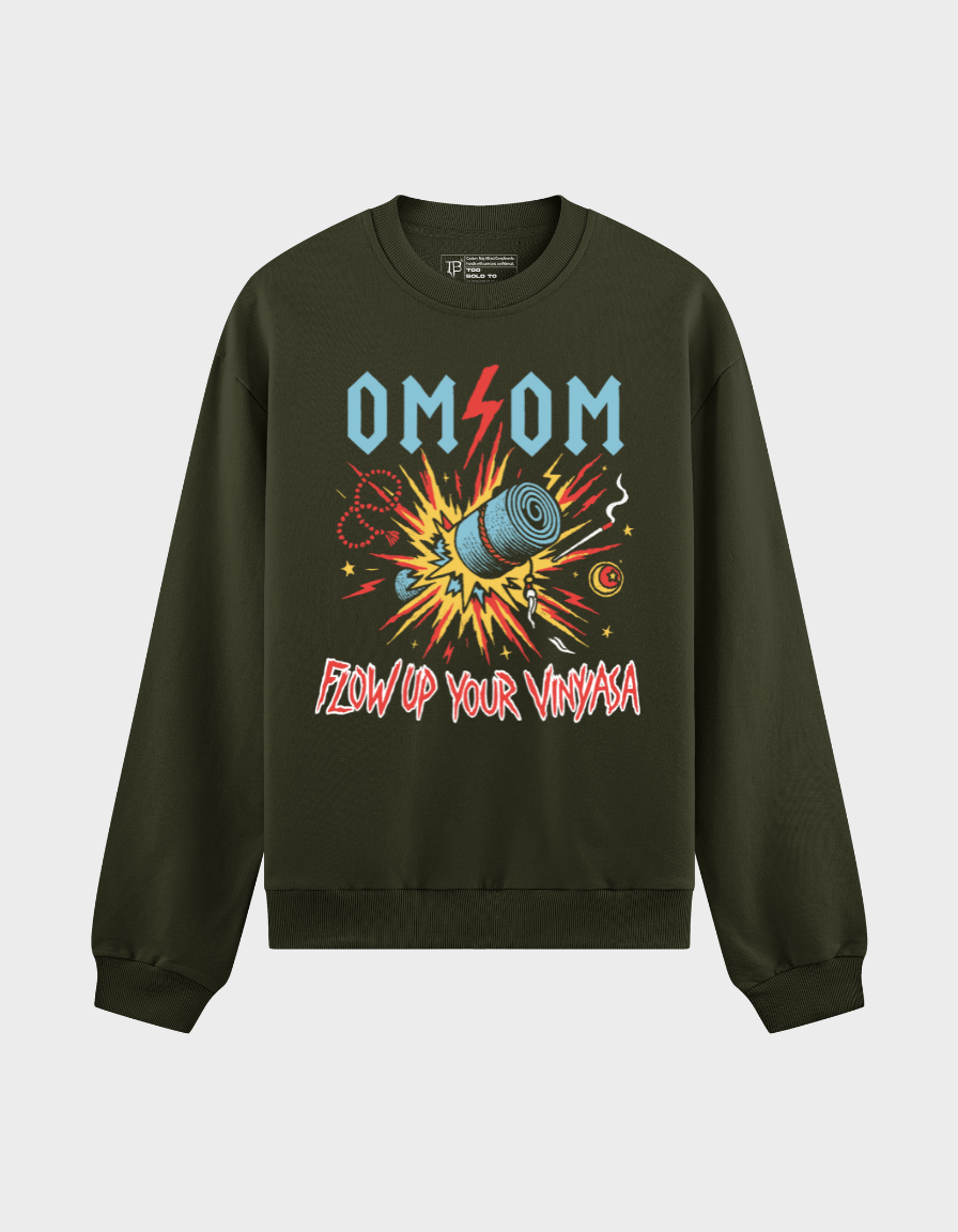 Om Vinyasa Unisex BrushedFleece Graphic Sweatshirt