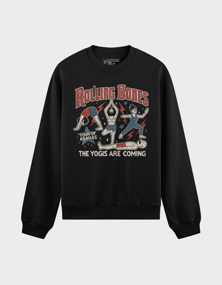 Rolling Bones Unisex Brushed Fleece Graphic Sweatshirt