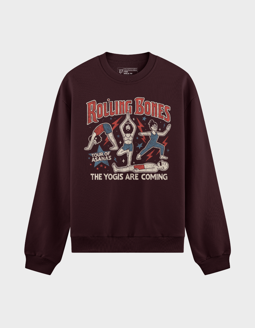 Rolling Bones Unisex Brushed Fleece Graphic Sweatshirt