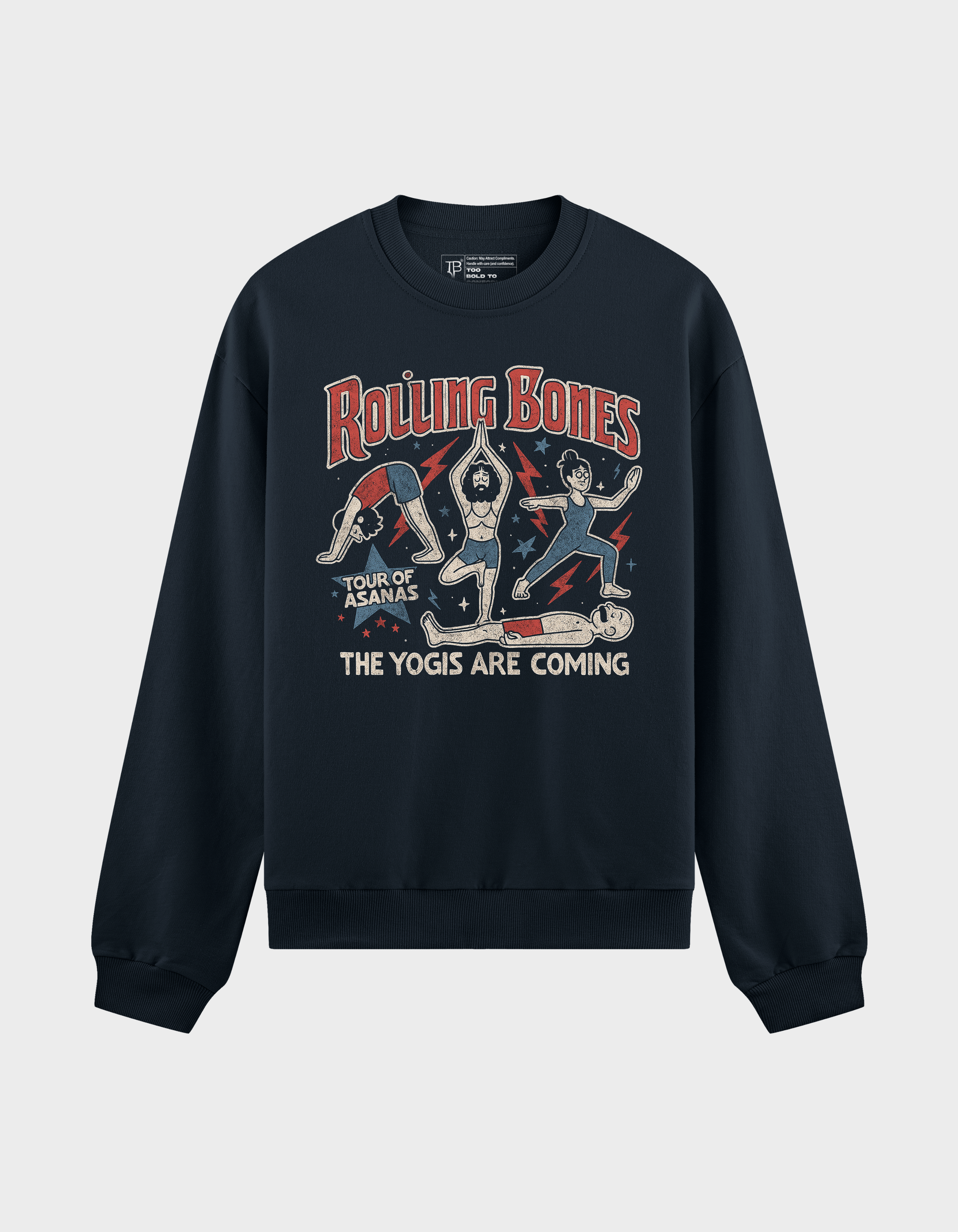 Rolling Bones Unisex Brushed Fleece Graphic Sweatshirt