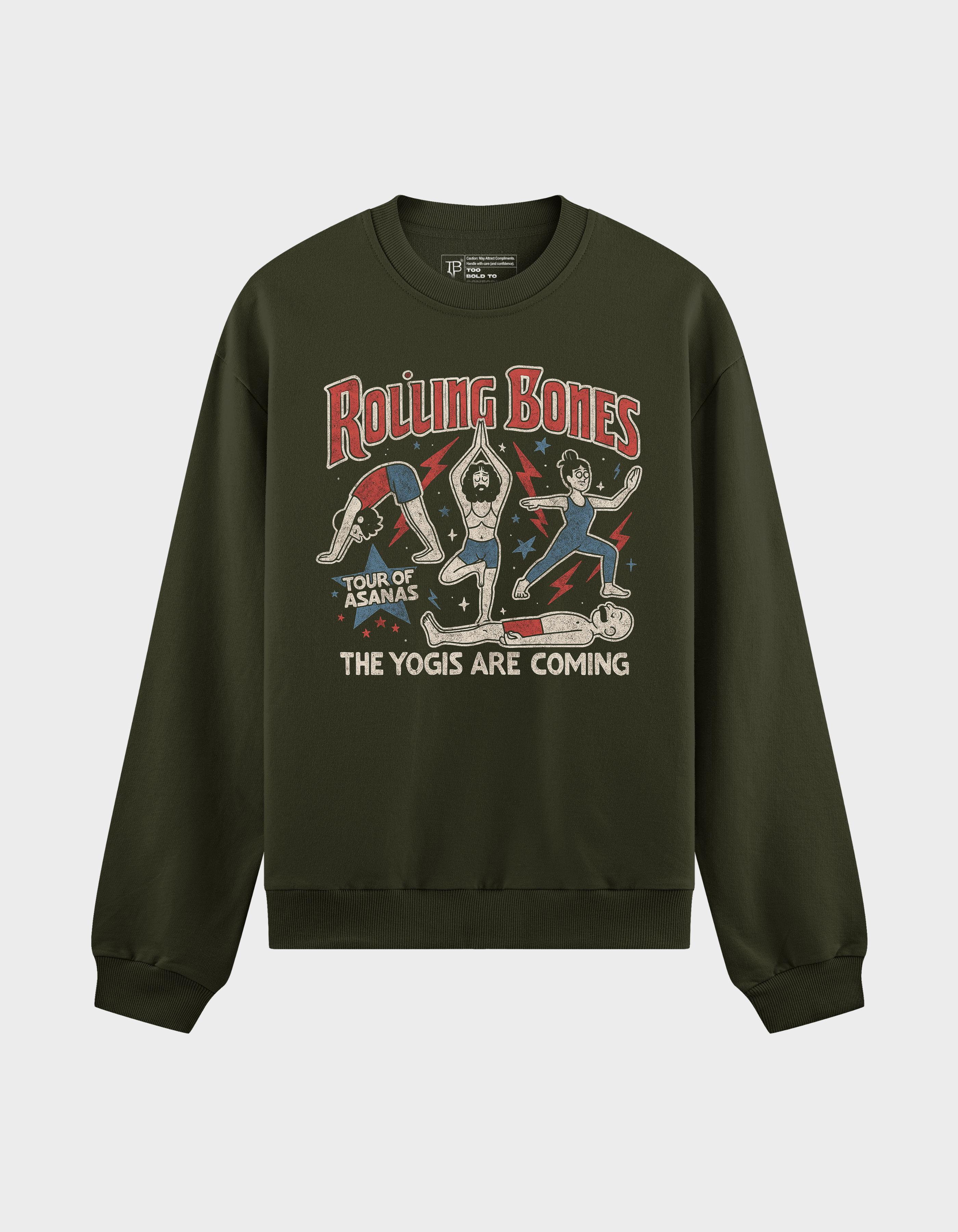 Rolling Bones Unisex Brushed Fleece Graphic Sweatshirt