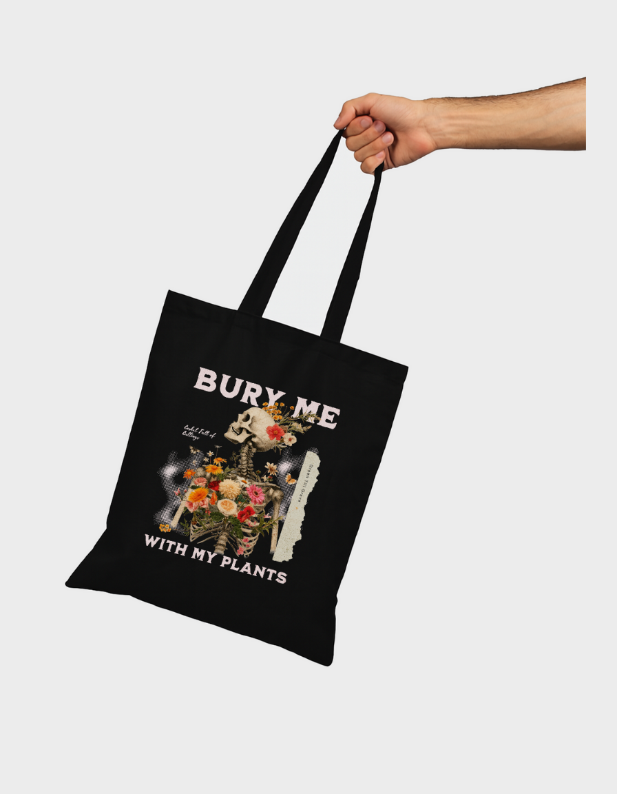 Bury Me Tote Bag Zipper