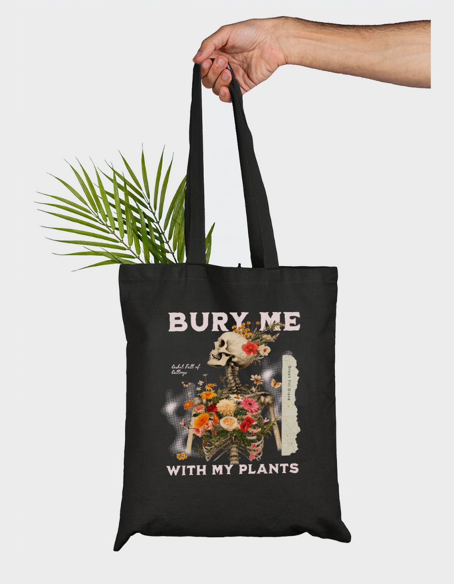 Bury Me Tote Bag Zipper