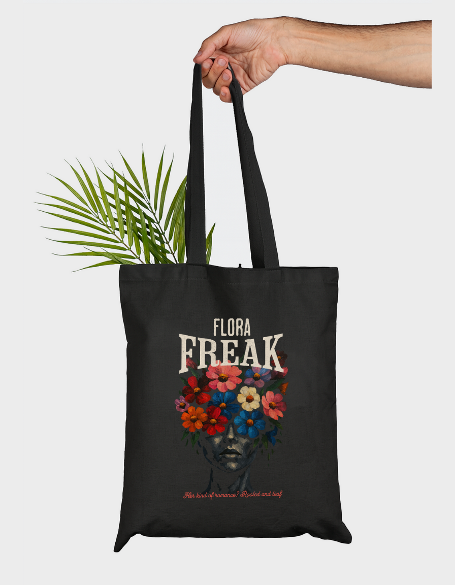 Flora Freak Tote Bag Zipper