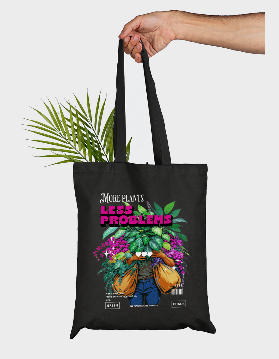 More Plants Tote Bag Zipper