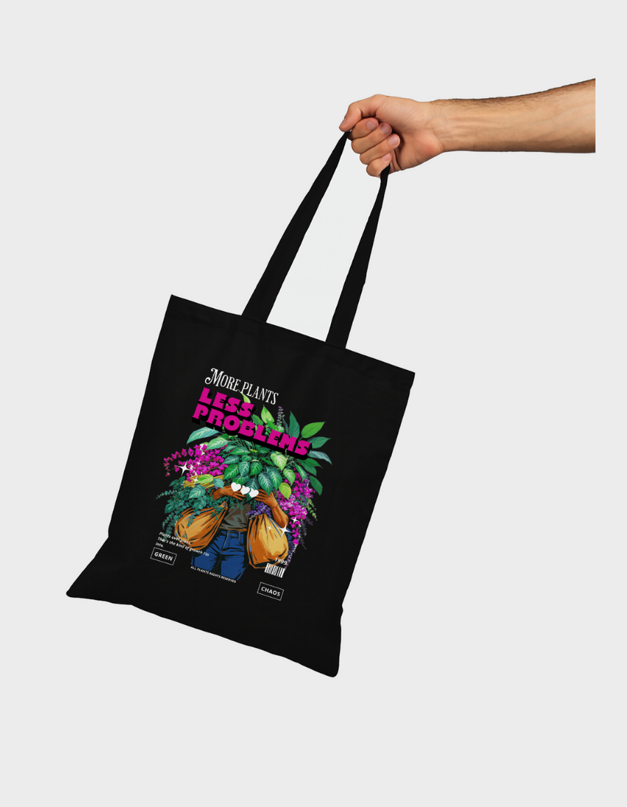 More Plants Tote Bag Zipper