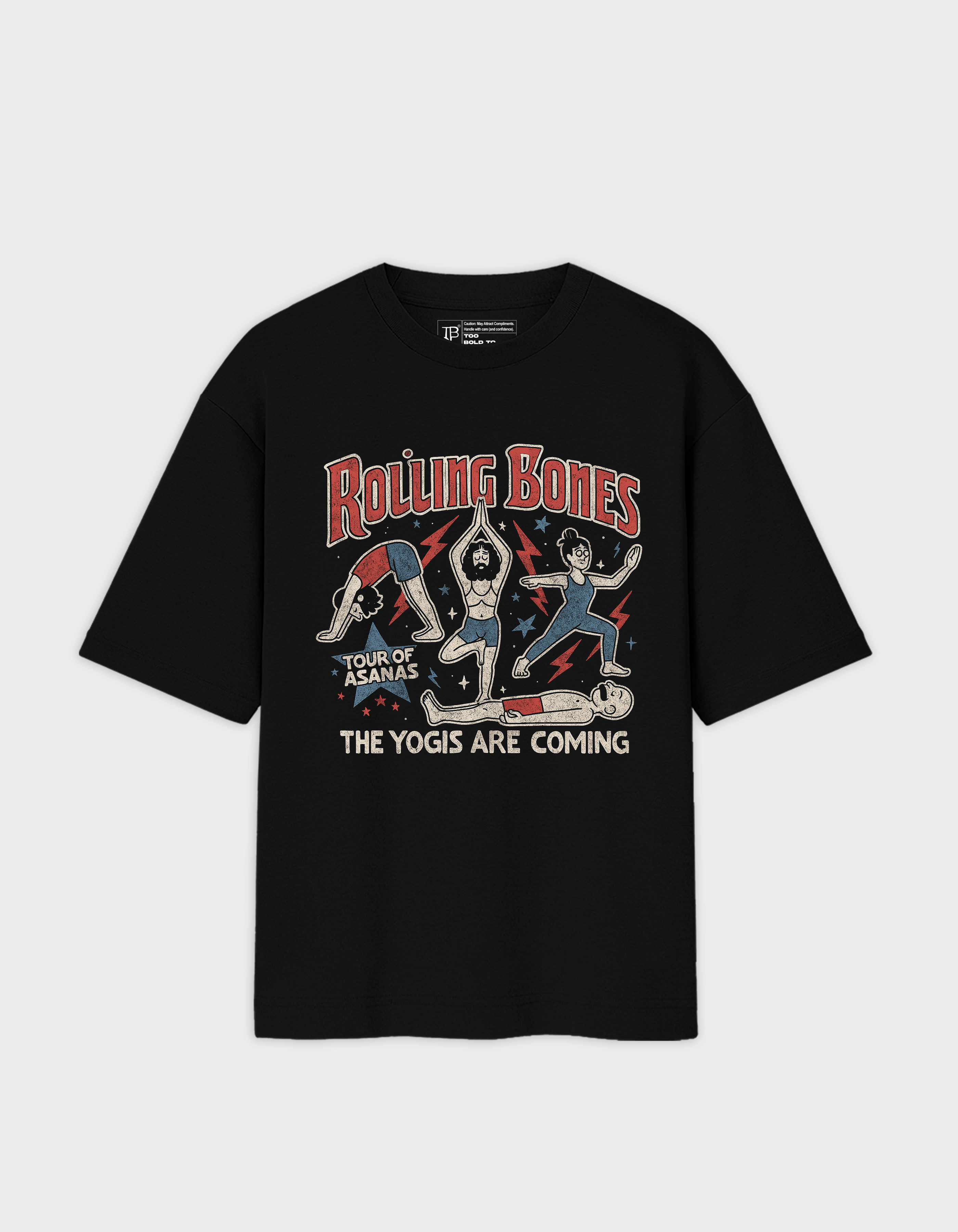 Rolling Bones Unisex Oversized  Cotton Graphic Tshirt