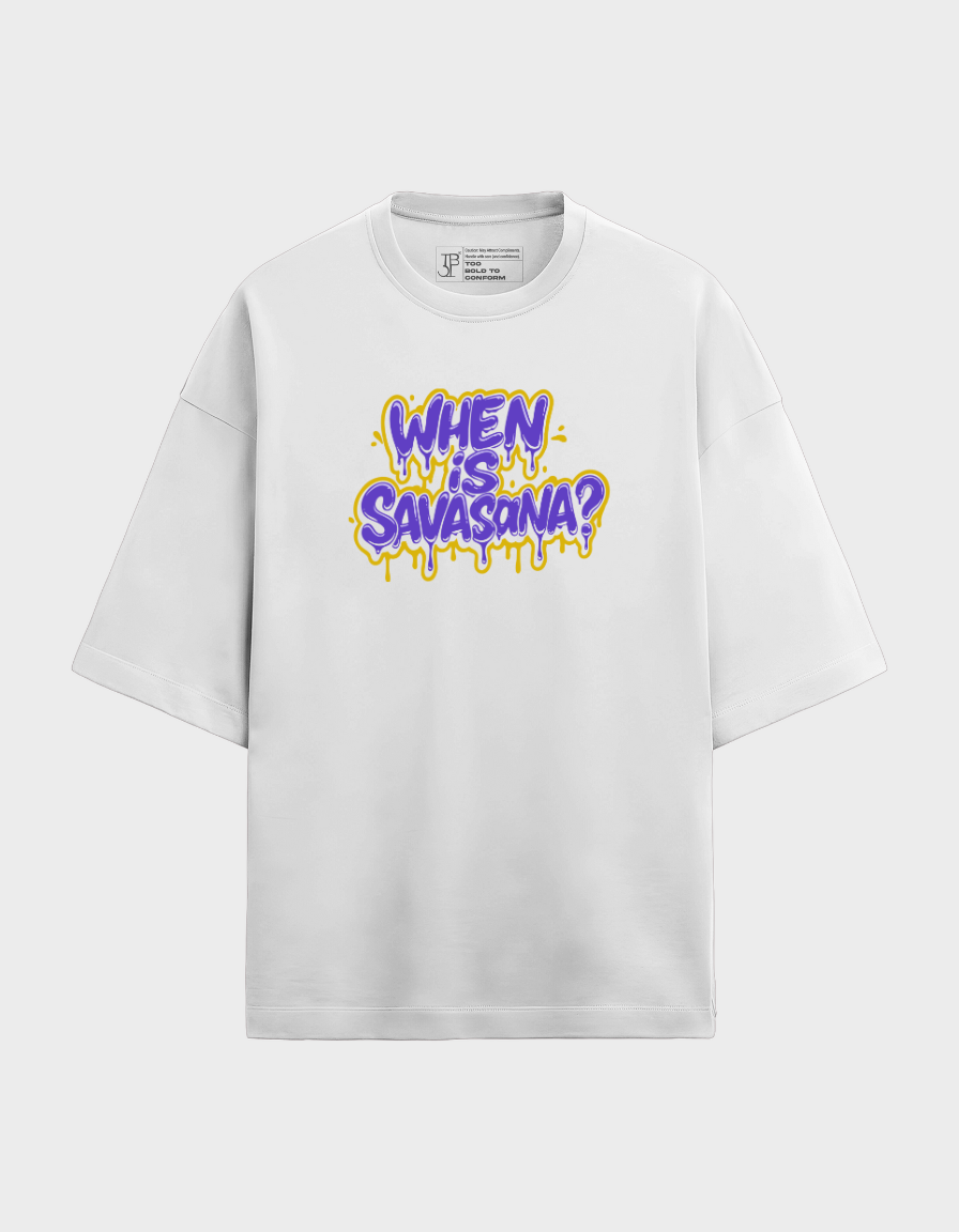 Savasana  Unisex Oversized Terry Tshirt