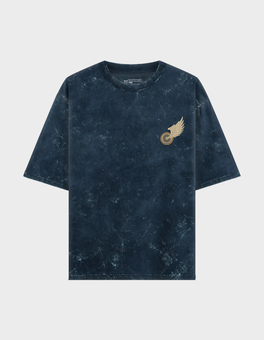 Full Throttle Unisex Acid Washed Oversized Tee