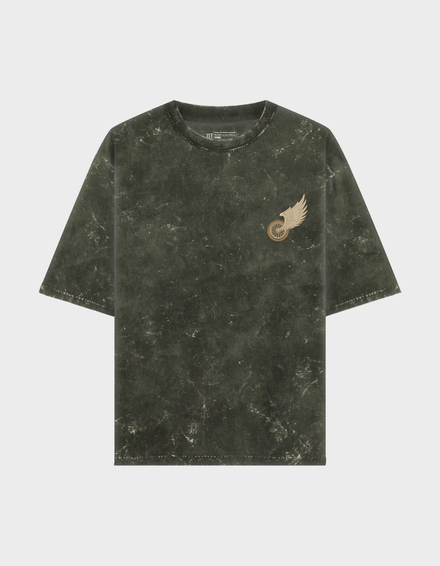 Full Throttle Unisex Acid Washed Oversized Tee