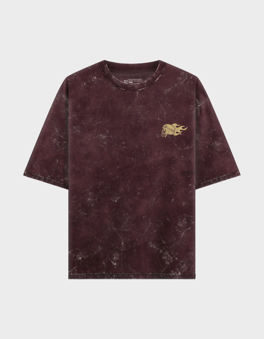Blaze Rider Unisex Acid Washed Oversized Tee