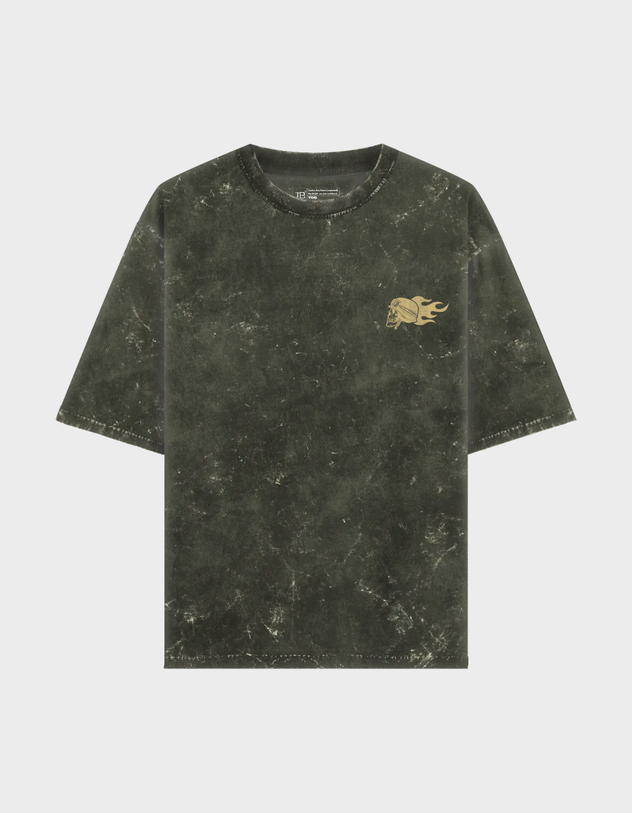 Blaze Rider Unisex Acid Washed Oversized Tee