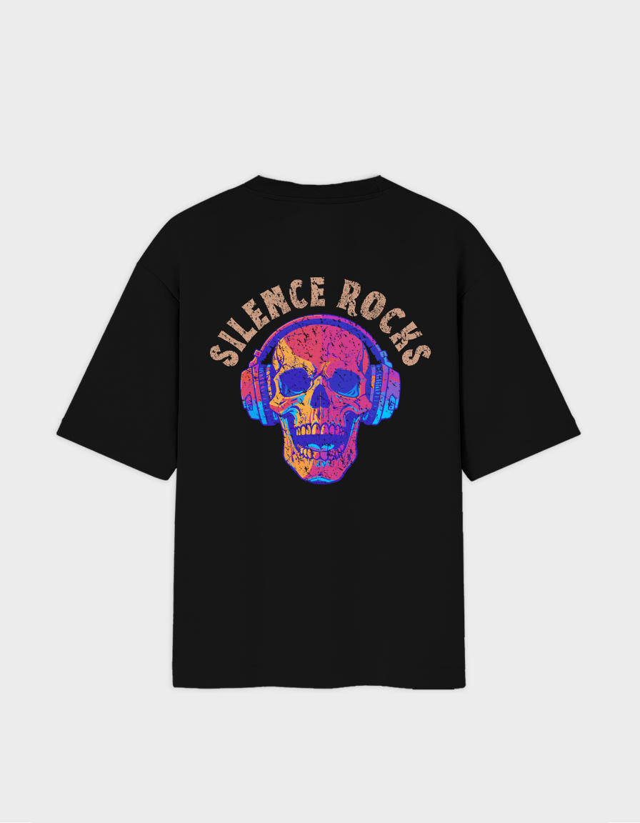 Silence Rocks Unisex Oversized Standard T-Shirt