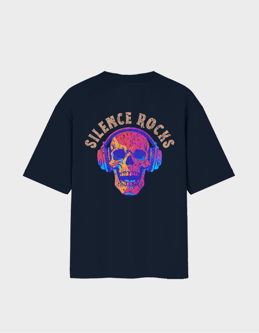 Silence Rocks Unisex Oversized Standard T-Shirt