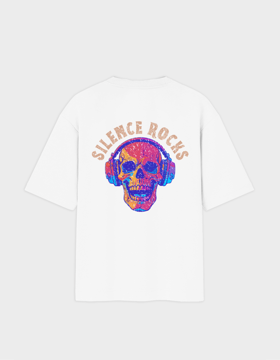 Silence Rocks Unisex Oversized Standard T-Shirt
