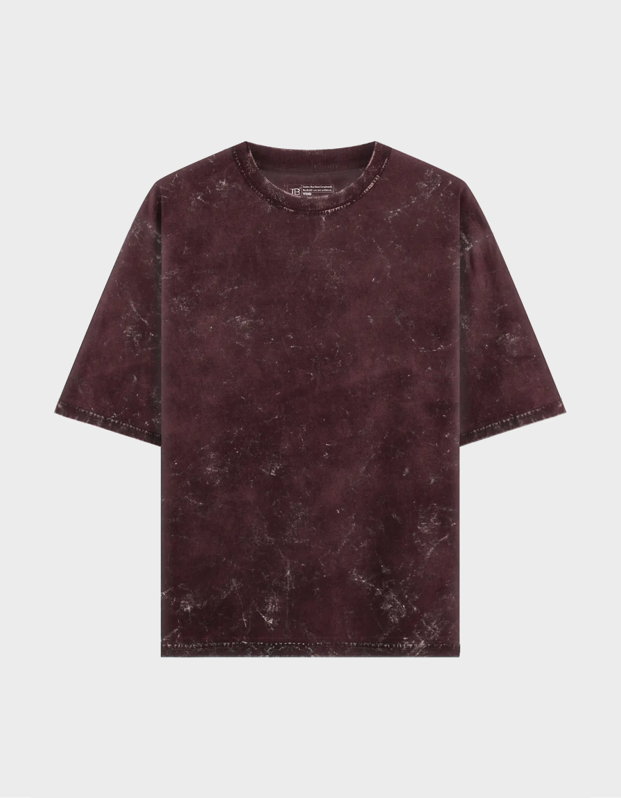 Beat Unisex Acid Washed Oversized Tee