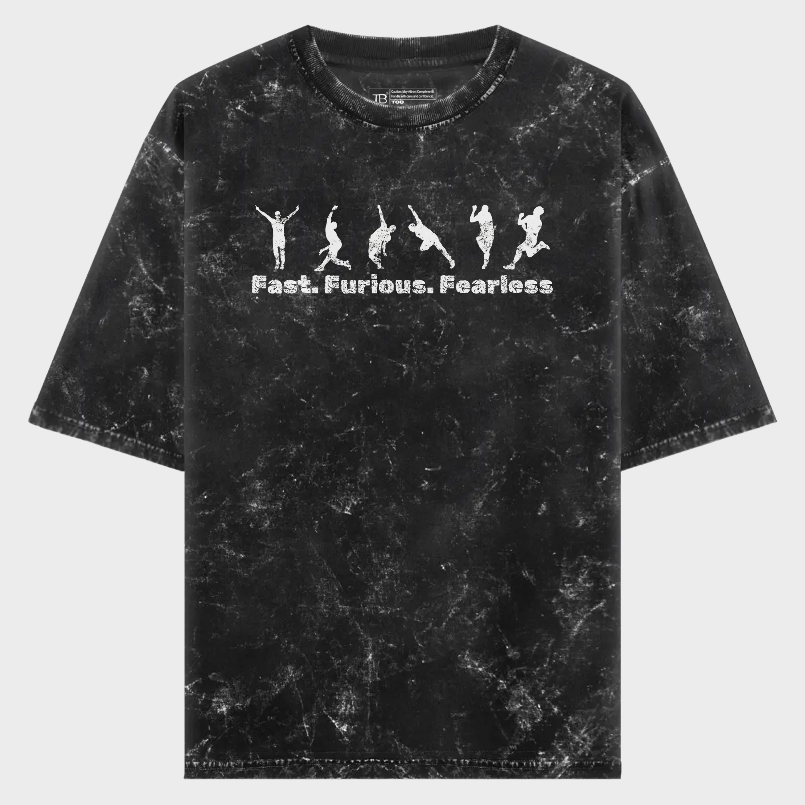 Fast Furious Fearless-Unisex Acid Washed Tee