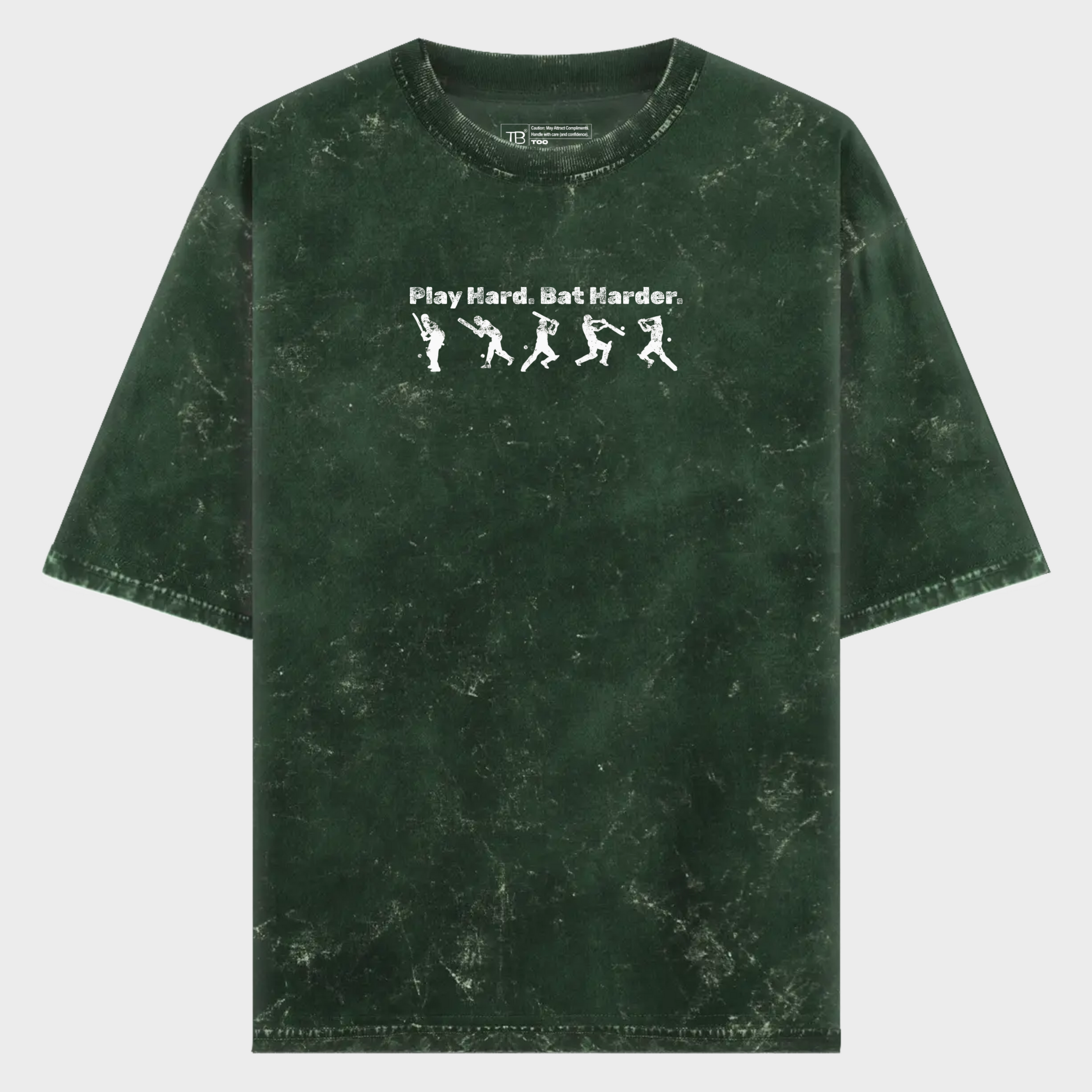 Play Hard Bat Harder-Unisex Acid Washed Tee