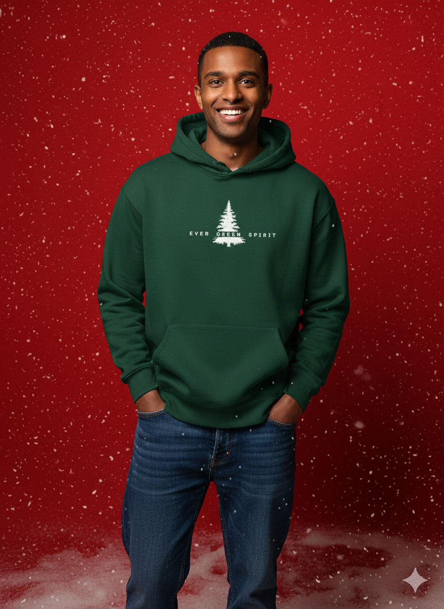 Evergreen Unisex Oversized  Brushed Fleece Hoodie